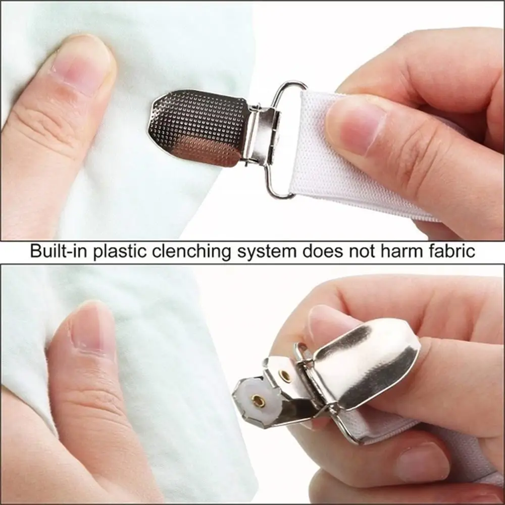Elastic Ribbon +Metal Clips Adjustable Hotel Six-Sided Bed Sheet Fasteners Grippers Clips Convenient Practical
Elastic Ribbon +Metal Clips Adjustable Hotel Six-Sided Bed Sheet Fasteners Grippers Clips Convenient Practical