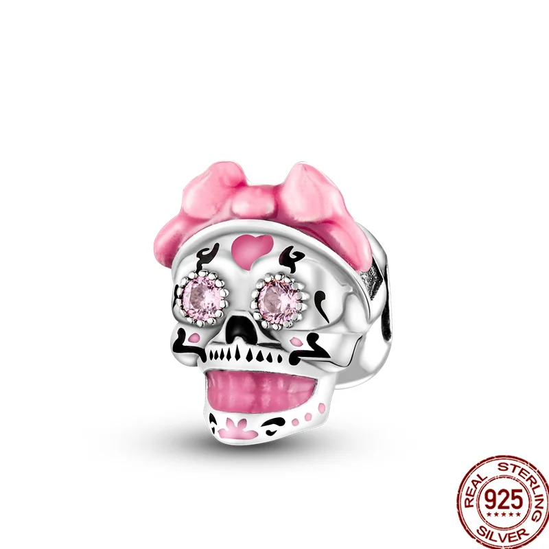 100% Real 925 Sterling Silver Pink Skull Beaded Fit Original pandora Bracelet&Bangle For Women Birthday Fashion Jewelry
100% Real 925 Sterling Silver Pink Skull Beaded Fit Original pandora Bracelet&Bangle For Women Birthday Fashion Jewelry