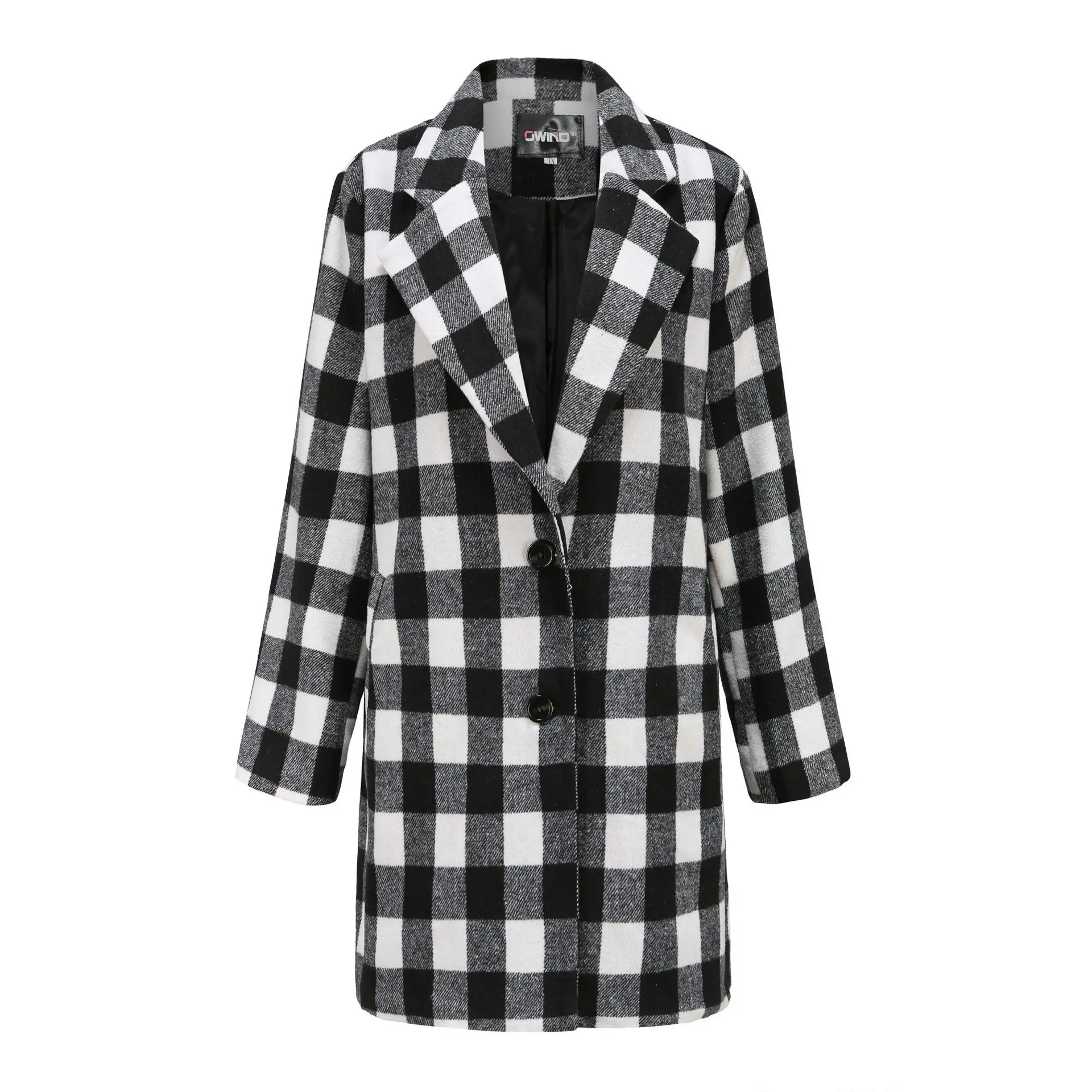 BACKSTROM Women Black White Plaid Woolen Coats Single-Breasted Loose Trench Outwear Loose Chic Jacket Plus Size Fall Clothing
BACKSTROM Women Black White Plaid Woolen Coats Single-Breasted Loose Trench Outwear Loose Chic Jacket Plus Size Fall Clothing