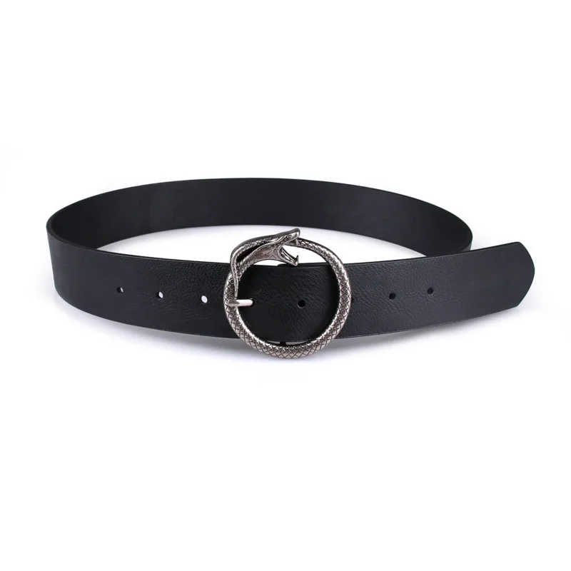 Fashion Womens Belts Metal Leather Round Buckles Waist Belt Vintage Black Leather Belt Female Waistband for Ladies Jeans Dresses
Fashion Womens Belts Metal Leather Round Buckles Waist Belt Vintage Black Leather Belt Female Waistband for Ladies Jeans Dresses