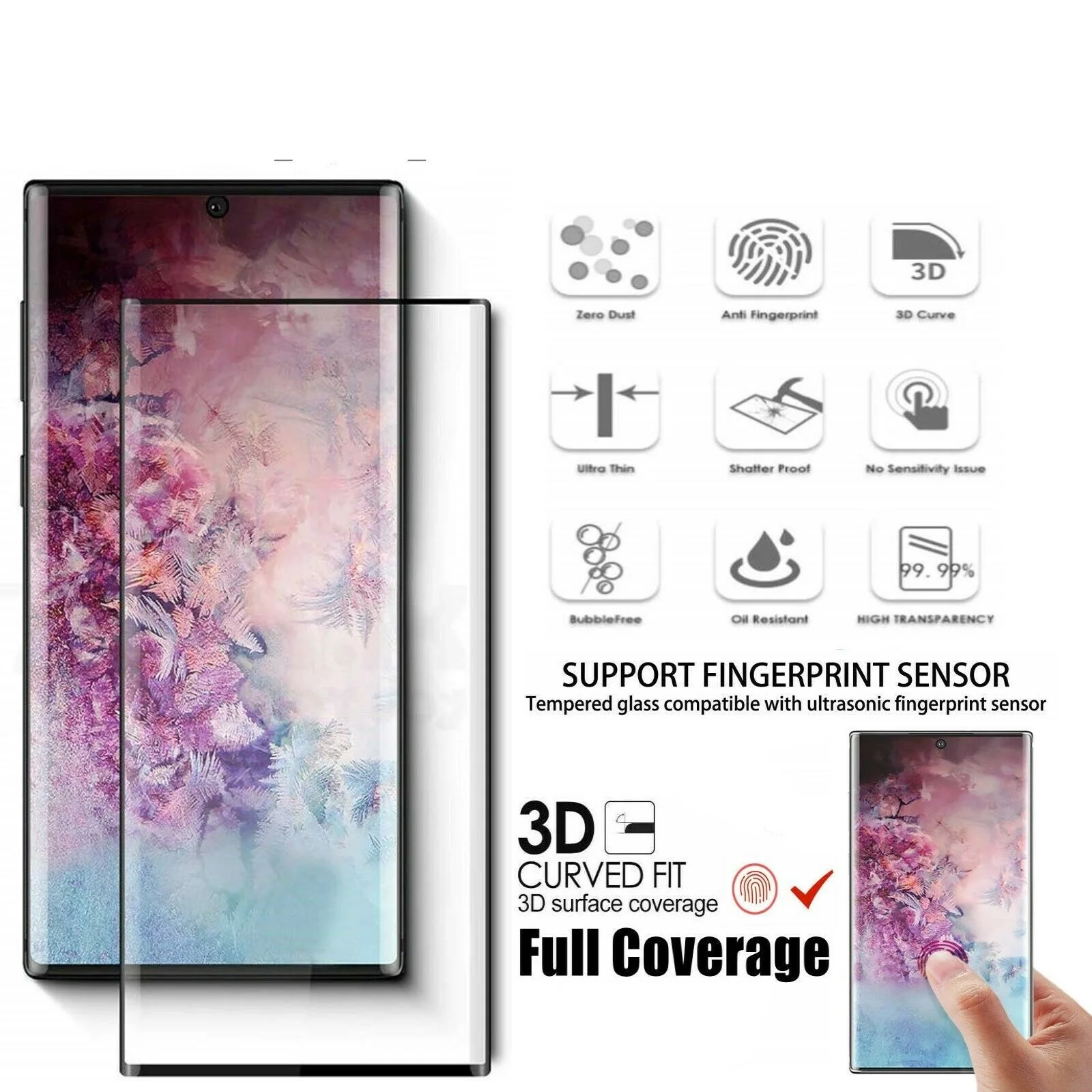 3D защита экрана закаленное стекло для Samsung Galaxy Note 10 Pro защитное на sumsung galax note10 note
