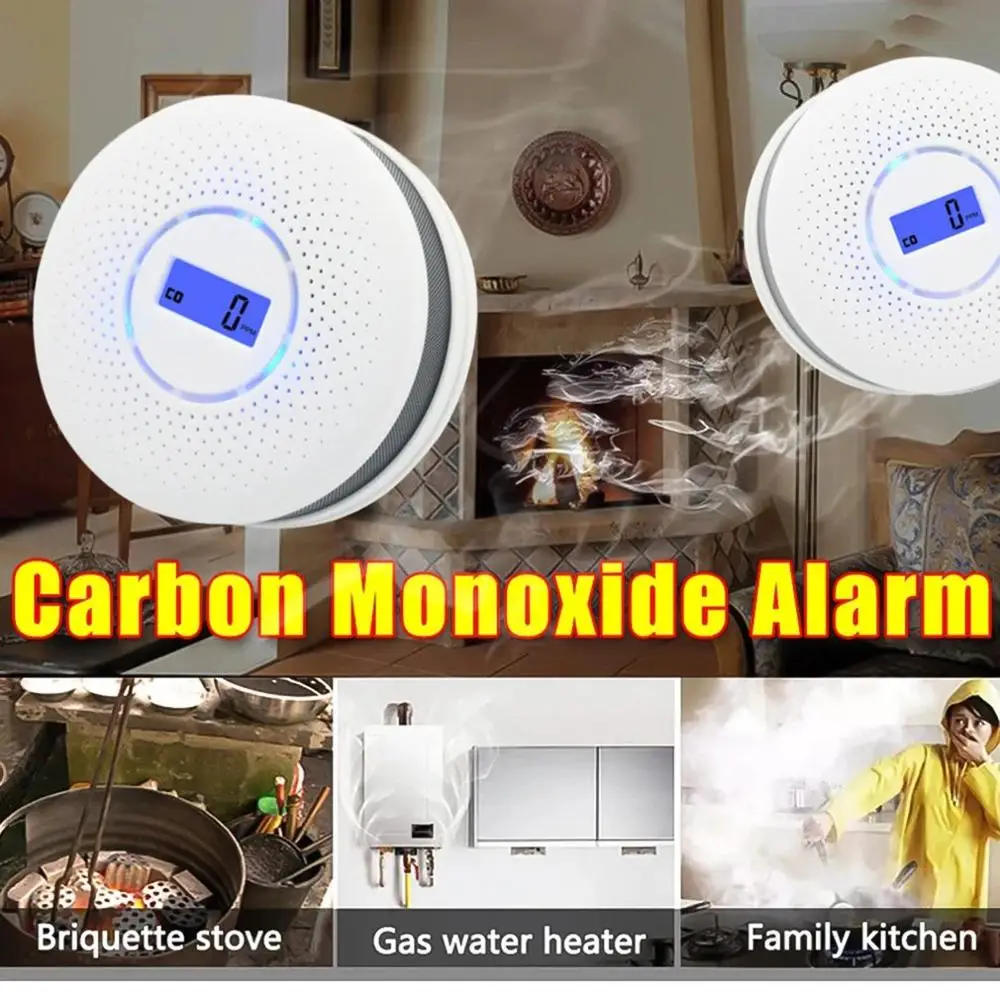CO Gas Sensor Detector Carbon Monoxide and Smoke Alarm Detectors Combination Warning Poisoning Gas LCD Display High Sensitive
CO Gas Sensor Detector Carbon Monoxide and Smoke Alarm Detectors Combination Warning Poisoning Gas LCD Display High Sensitive