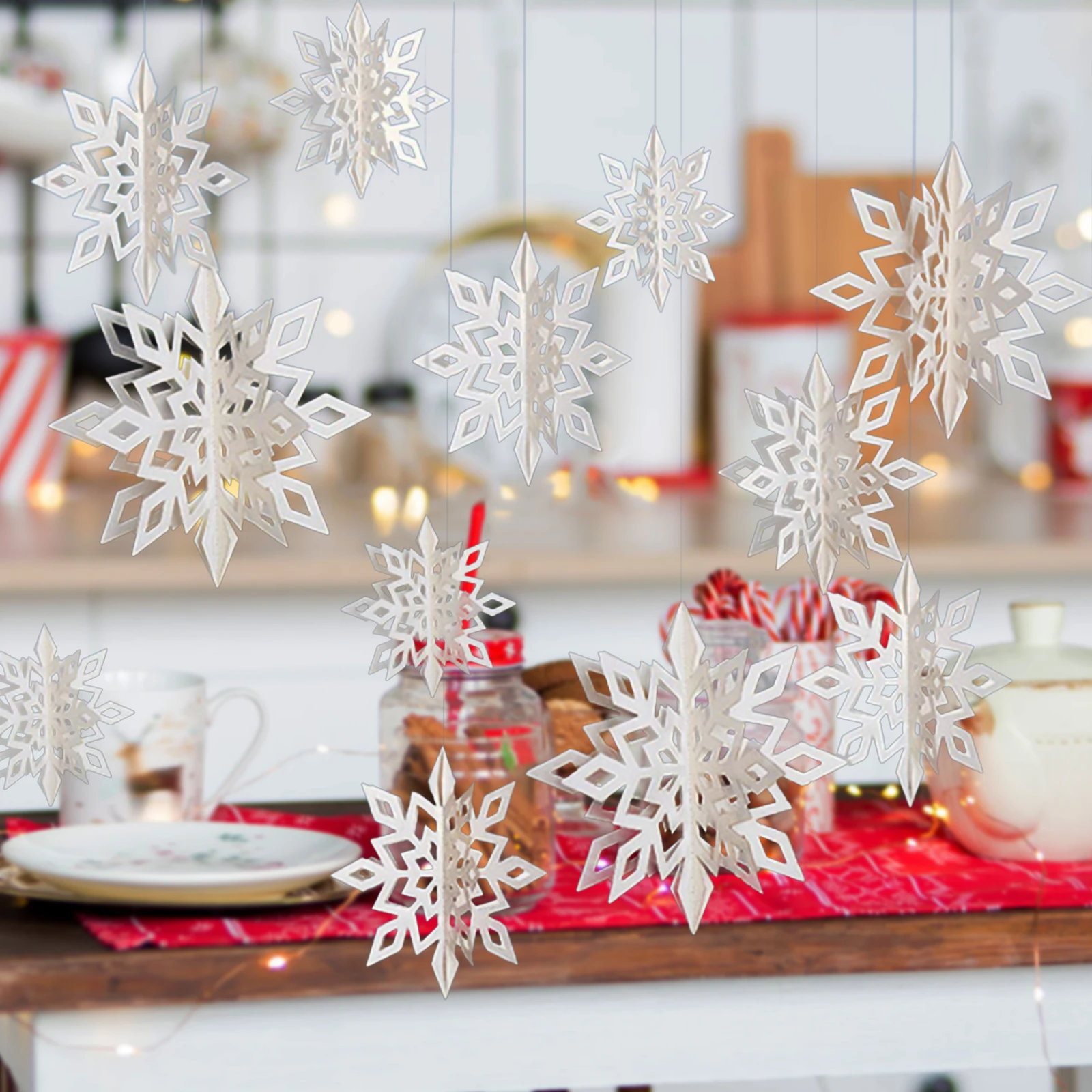 Christmas Decoration Winter Wonderland Decor Snow String Ornament Paper Multicolor Wall Hanging Waterproof Festival Supplies
Christmas Decoration Winter Wonderland Decor Snow String Ornament Paper Multicolor Wall Hanging Waterproof Festival Supplies