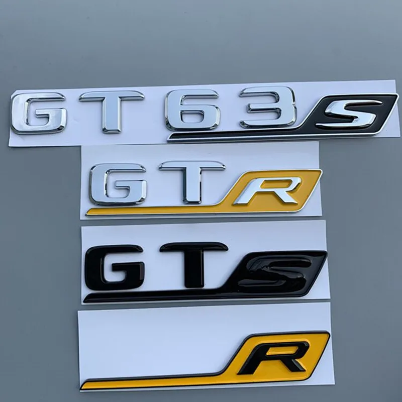 Длинный значок R S эмблема буквы аксессуары для Mercedes Benz AMG GT GT43 GT50 GT53 GT63 стикер