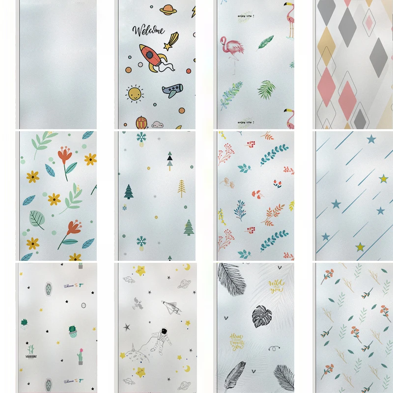 Jelnln Cartoon flower plant forest pattern electrostatic window glass santi-glare opaque shading athroom bathroom privacy film
Jelnln Cartoon flower plant forest pattern electrostatic window glass santi-glare opaque shading athroom bathroom privacy film