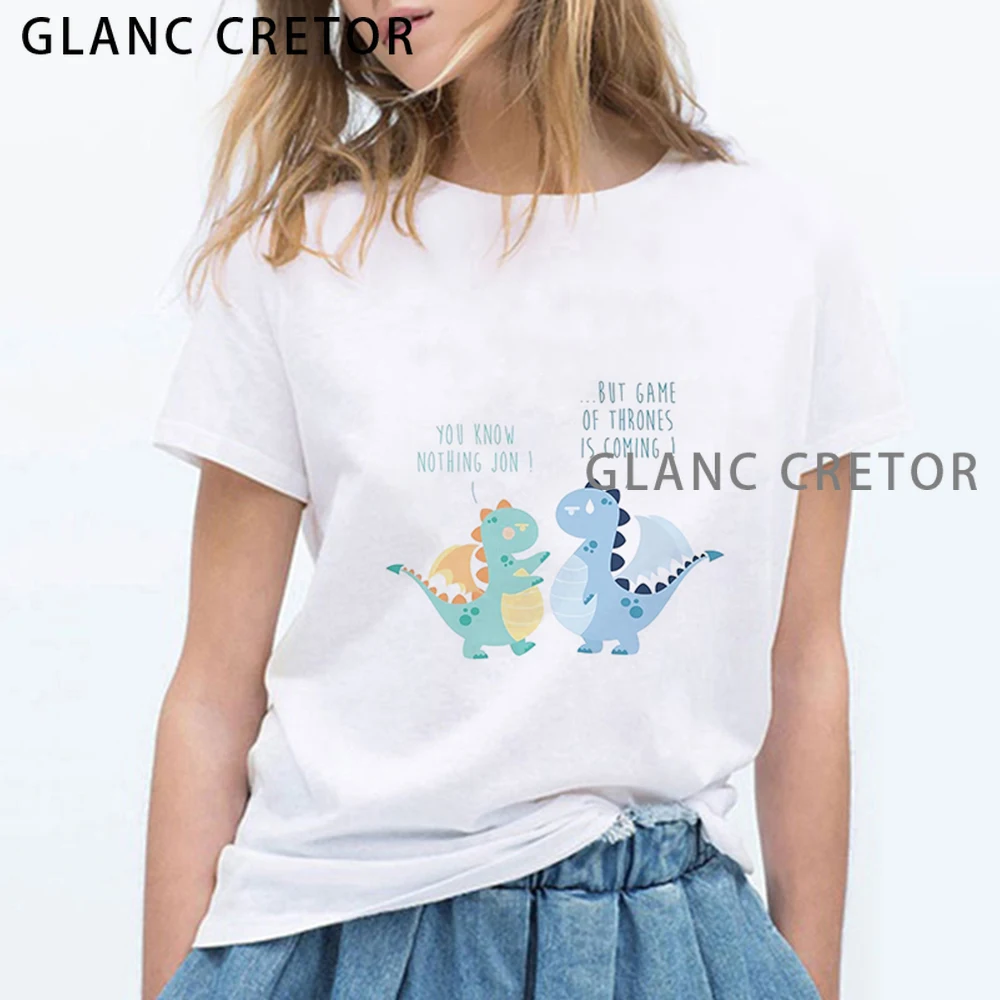 Casual Girls Can Do Anything Clothes Women T-shirts Dinosaur Print Top Tee Female
Casual Girls Can Do Anything Clothes Women T-shirts Dinosaur Print Top Tee Female