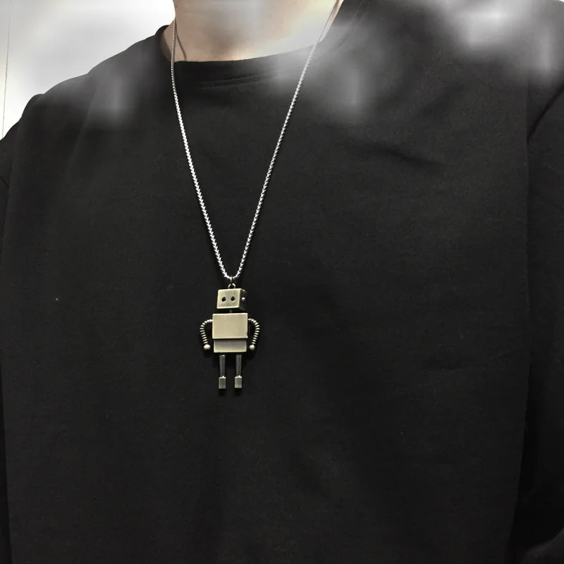 New Creative Harajuku Cool Robot Pendant Necklace Stainless Steel Long Chain Punk Choker for Women Hip Hop Party Jewelry Gifts
New Creative Harajuku Cool Robot Pendant Necklace Stainless Steel Long Chain Punk Choker for Women Hip Hop Party Jewelry Gifts