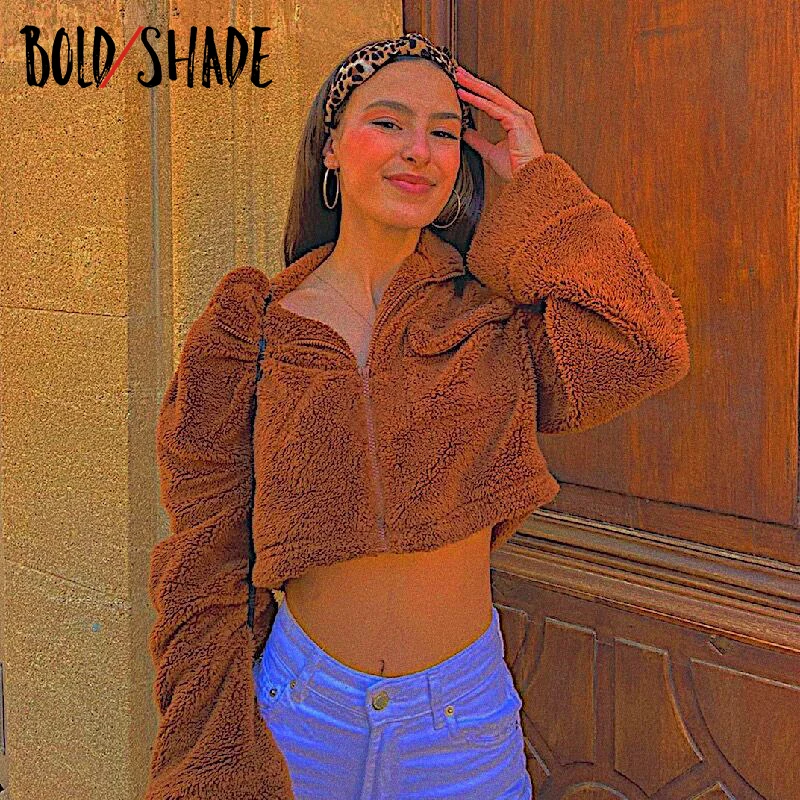 Bold Shade Grunge Fashion Retro Short Coats Y2K Streetwear 90s Solid Women Fluffy Coat Zipper Warm Slim Cropped Jacket Winter
Bold Shade Grunge Fashion Retro Short Coats Y2K Streetwear 90s Solid Women Fluffy Coat Zipper Warm Slim Cropped Jacket Winter