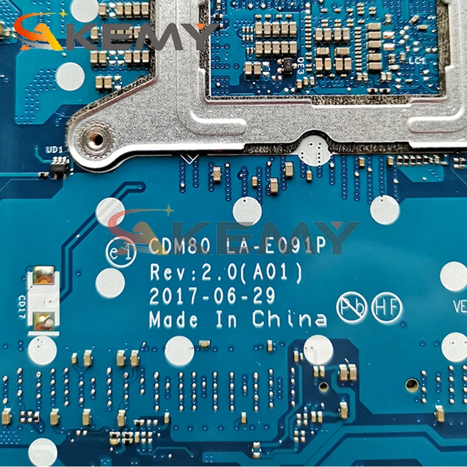 Akemy CDM80 LA-E091P I3-7100U FOR Dell Latitude 5580 Laptop Motherboard CN-0Y2K9C Y2K9C 0Y2K9C Mainboard NOTEBOOK PC 100%tested
Akemy CDM80 LA-E091P I3-7100U FOR Dell Latitude 5580 Laptop Motherboard CN-0Y2K9C Y2K9C 0Y2K9C Mainboard NOTEBOOK PC 100%tested