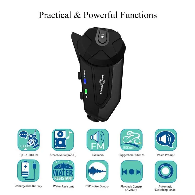 R1 Motorcycle Helmet Headset Intercom WiFi Bluetooth 4.1 Stereo Headphones Interphone With 1080P HD Camera DVR Video Recorder
R1 Motorcycle Helmet Headset Intercom WiFi Bluetooth 4.1 Stereo Headphones Interphone With 1080P HD Camera DVR Video Recorder