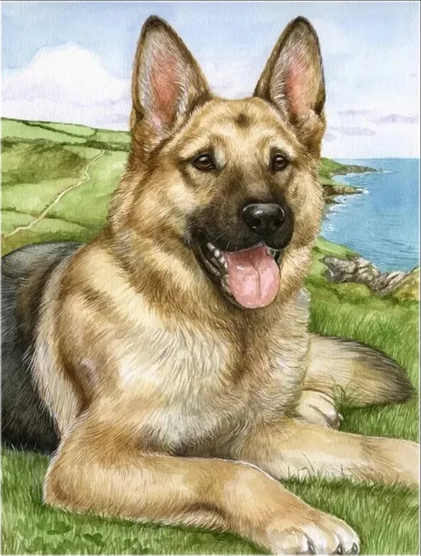 German Shepherd Animal Cross Stitch Kits Needlework Sewing Embroidery Crafts 14ct Unprinted DIY Arts Handmade Home Decor
German Shepherd Animal Cross Stitch Kits Needlework Sewing Embroidery Crafts 14ct Unprinted DIY Arts Handmade Home Decor