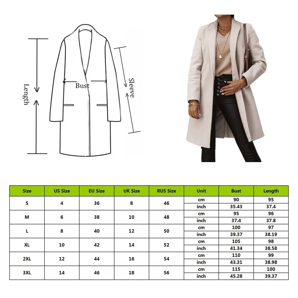 Women Wool Coat Long Sleeve One Button Fashion Turn Down Female Blends Causal Loose business Coat Winter Outwear 2020 Autumn
Women Wool Coat Long Sleeve One Button Fashion Turn Down Female Blends Causal Loose business Coat Winter Outwear 2020 Autumn