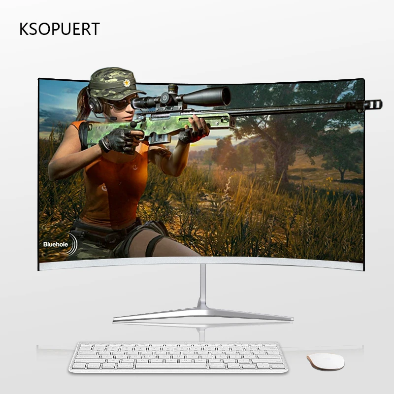 Изогнутый TFT ЖК монитор KSOPUERT 24 дюйма 1920x1080 FHD Hdmi HDR для соревнований по играм