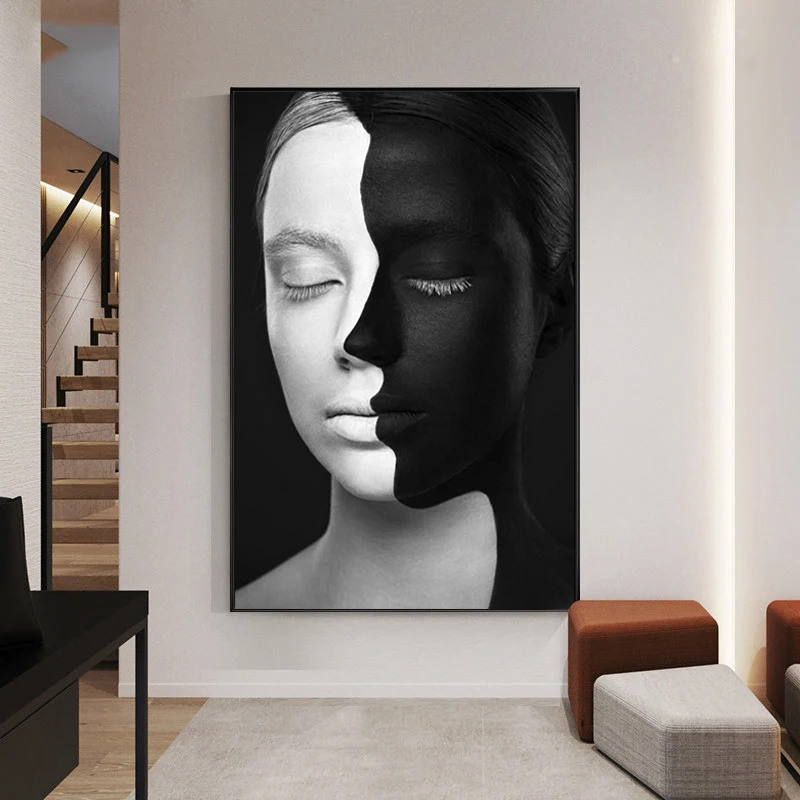 Abstract Woman Portrait Painting Black And White Face Canvas Posters and Prints Modern Wall Art Pictures For Living Room Decor
Abstract Woman Portrait Painting Black And White Face Canvas Posters and Prints Modern Wall Art Pictures For Living Room Decor