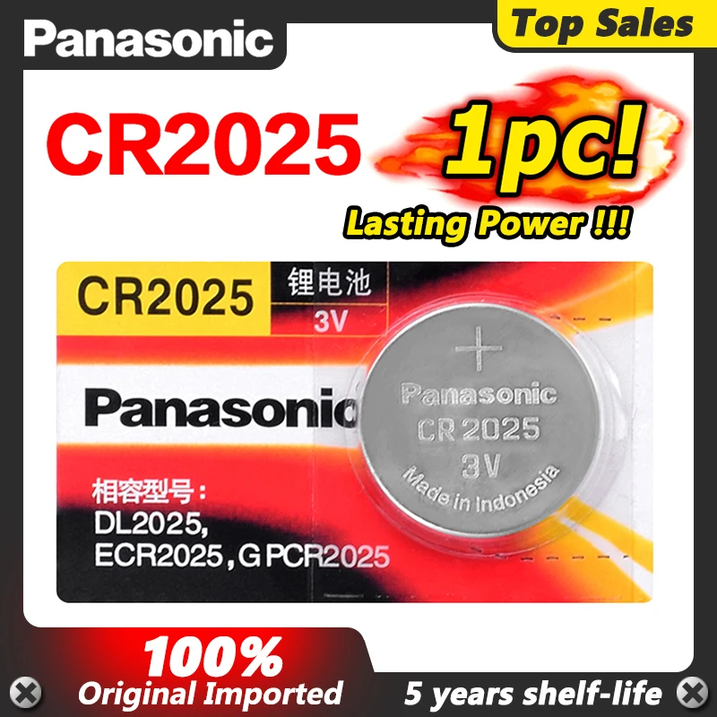 PANASONIC original brand 1pc cr2025 ECR2025 BR2025 DL2025 KCR2025 LM2025 3v button battery coin lithium battery for watch
PANASONIC original brand 1pc cr2025 ECR2025 BR2025 DL2025 KCR2025 LM2025 3v button battery coin lithium battery for watch