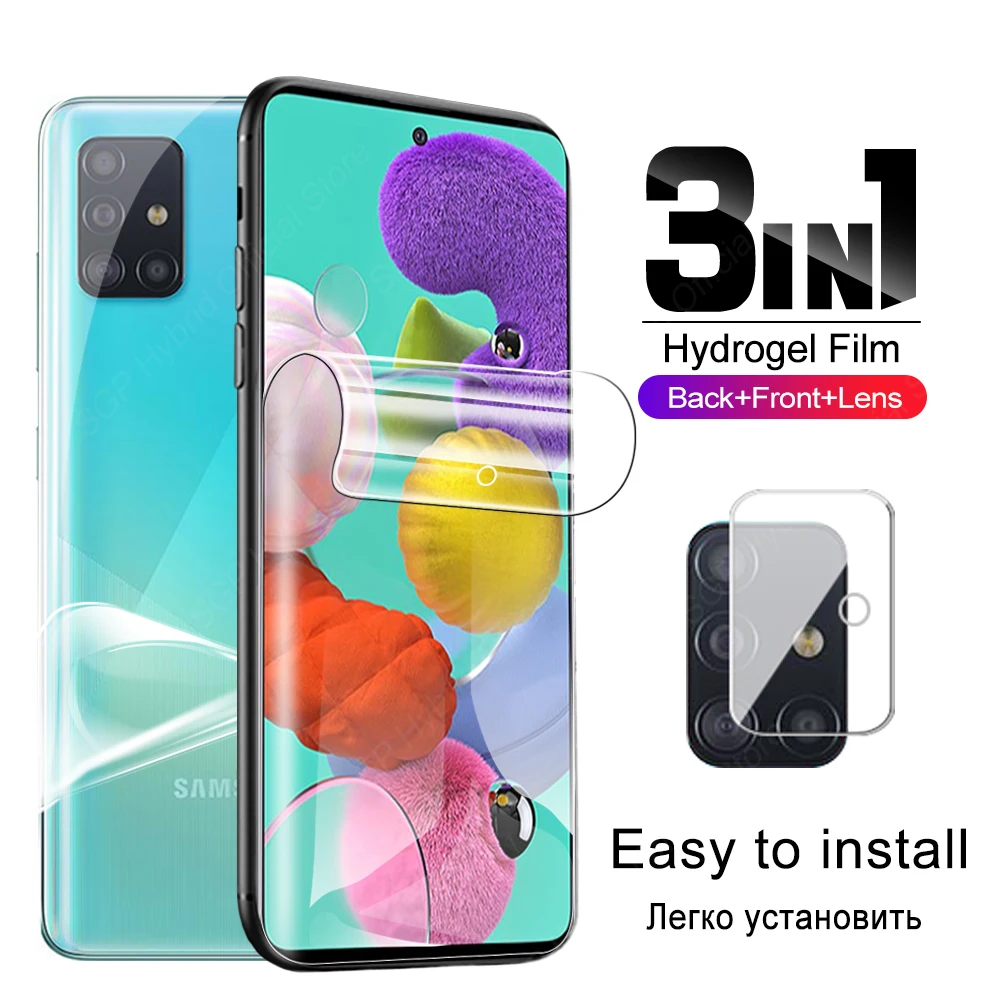 Гидрогелевая пленка для экрана 3 в 1 для Samsung Galaxy A51 4G M51, Защитная пленка для задней панели Samsung A 5 51 A5 M5 1 M 51, защита объектива камеры
Гидрогелевая пленка для экрана 3 в 1 для Samsung Galaxy A51 4G M51, Защитная пленка для задней панели Samsung A 5 51 A5 M5 1 M 51, защита объектива камеры