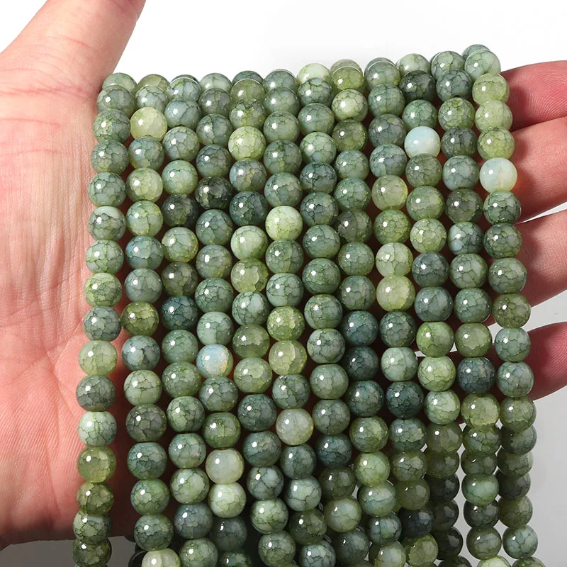 1mm Hole Green Colour Round Glass Two-color Floral Beads For Jewelry Needlework Necklace Bracelet DIY 8/10mm Beadtales 
1mm Hole Green Colour Round Glass Two-color Floral Beads For Jewelry Needlework Necklace Bracelet DIY 8/10mm Beadtales