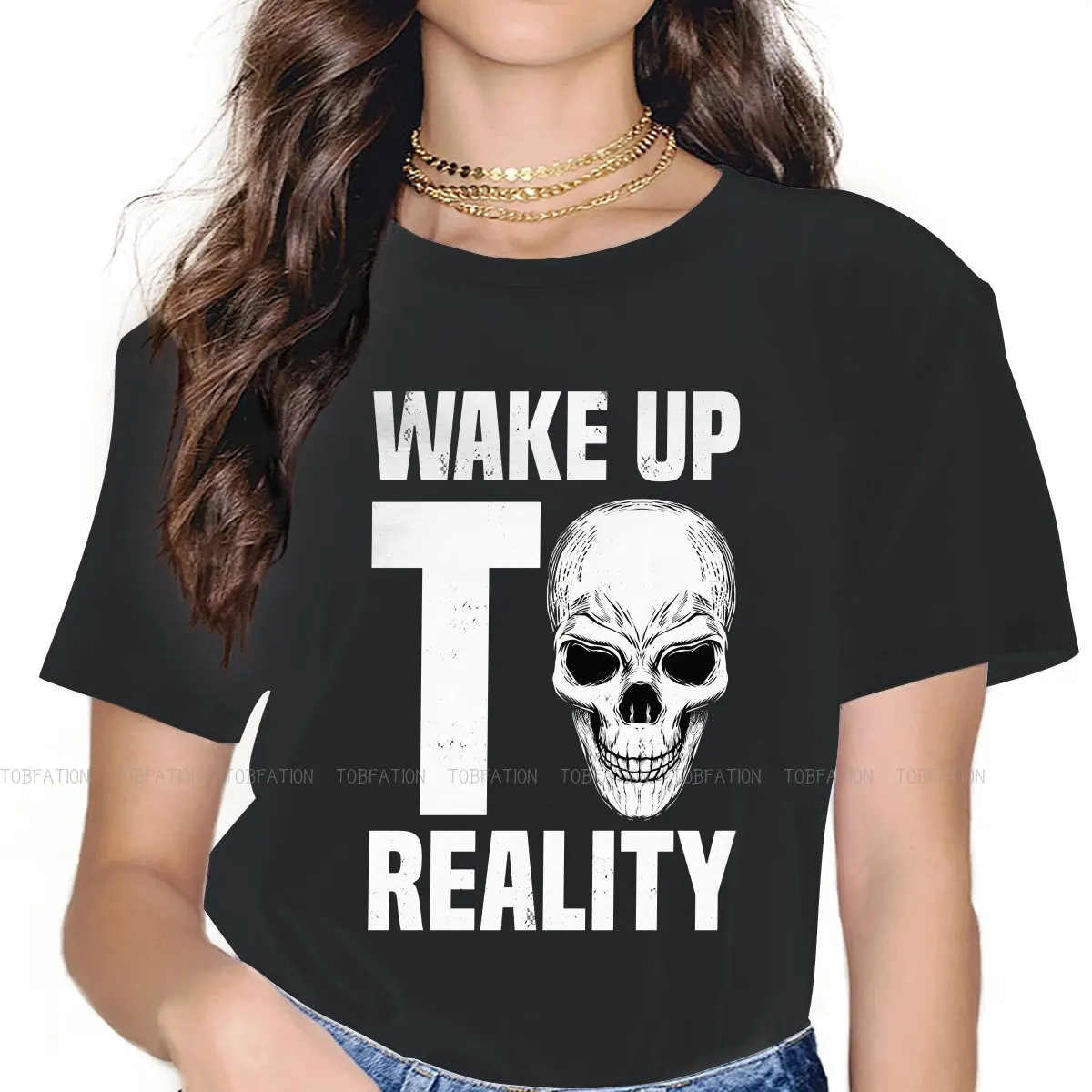 Футболки с надписью Wake Up to Reality 100%, футболки с принтом скелета, индивидуальная футболка 5XL, топы
Футболки с надписью Wake Up to Reality 100%, футболки с принтом скелета, индивидуальная футболка 5XL, топы