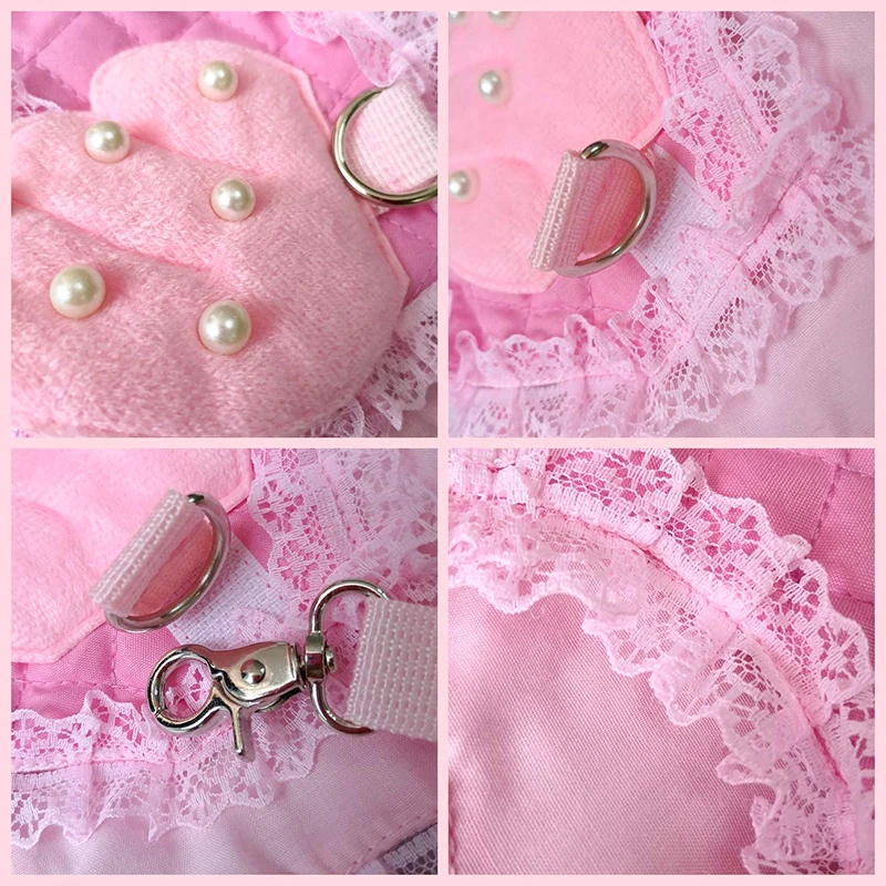Benepaw Cute Angel Small Medium Dog Harness Leash Set Comfortable Sturdy Lace Pearl Decor Pet Vest Harness Lovely Puppy Wear
Benepaw Cute Angel Small Medium Dog Harness Leash Set Comfortable Sturdy Lace Pearl Decor Pet Vest Harness Lovely Puppy Wear