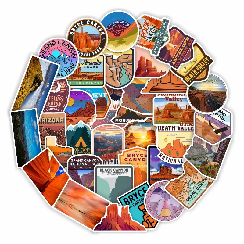 50PCS Cartoon Grand Canyon Outdoor Nature Graffiti Sticker For Kid Toy Guitar Skateboard Snowboard Luggage Decal Stickers F4
50PCS Cartoon Grand Canyon Outdoor Nature Graffiti Sticker For Kid Toy Guitar Skateboard Snowboard Luggage Decal Stickers F4