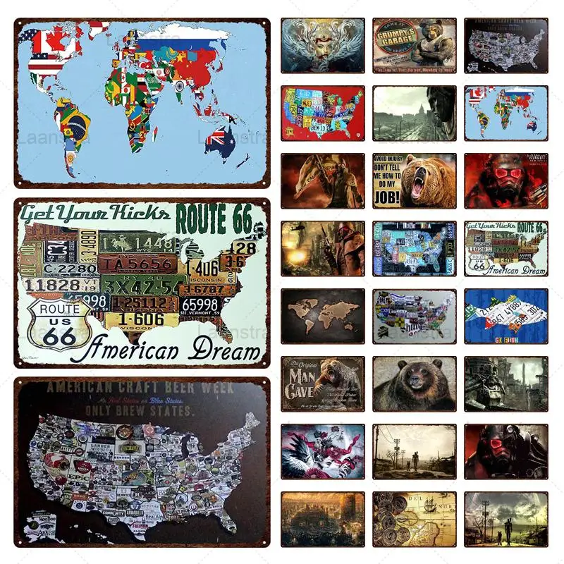 Route 66 Metal Wall Art Tin Signs Vintage Poster Plate Garage Decor Home Decor Bear Game Man Cave Decorative Plaques Metal Sign
Route 66 Metal Wall Art Tin Signs Vintage Poster Plate Garage Decor Home Decor Bear Game Man Cave Decorative Plaques Metal Sign