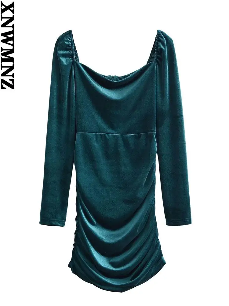XNWMNZ Women velvet folds dresses female vintage Square neck long sleeves short dresses Ladies party dress 2022 New year dress
XNWMNZ Women velvet folds dresses female vintage Square neck long sleeves short dresses Ladies party dress 2022 New year dress