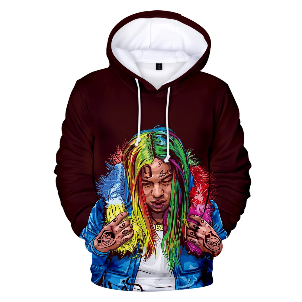 6IX9INE 3D print Fashion Fall Winer Suit Hoodies Sportswear Hooded Youthful Kawaii Harajuku vitality Style Women/Men The hooded
6IX9INE 3D print Fashion Fall Winer Suit Hoodies Sportswear Hooded Youthful Kawaii Harajuku vitality Style Women/Men The hooded