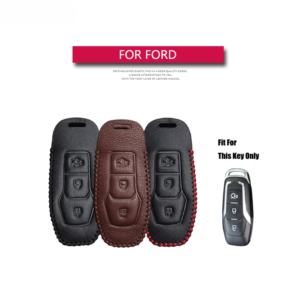Кожаный чехол для пульта дистанционного управления с 3 кнопками Ford Mondeo MK2 MK3 MK4 MK7