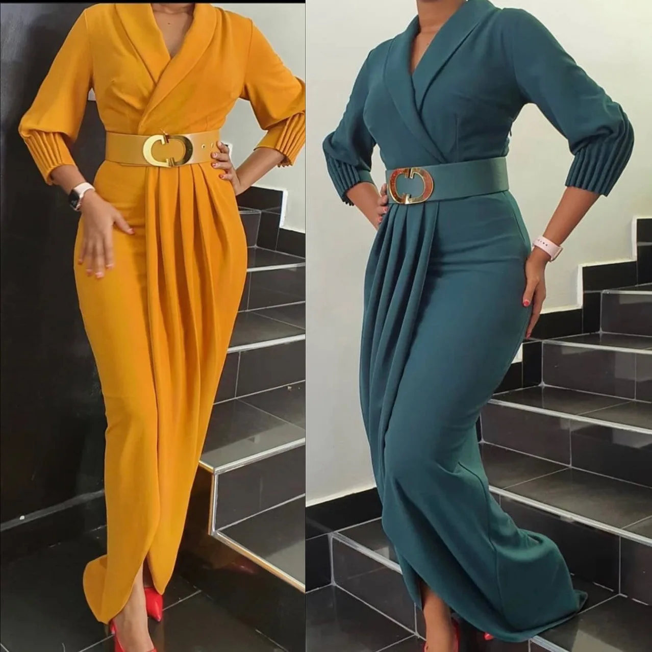 Plus Size Office Dresses For Ladies Elegant Women Casual Autumn Asymmetrical Pleated Long Maxi Dress
Plus Size Office Dresses For Ladies Elegant Women Casual Autumn Asymmetrical Pleated Long Maxi Dress