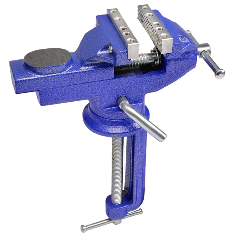 3 Inch Multi-functional Clamp-on Bench Vise 360 Degree Swivel Cast Iron Tabletop Vice With Anvil And Large Table Clamp 100mm 
3 Inch Multi-functional Clamp-on Bench Vise 360 Degree Swivel Cast Iron Tabletop Vice With Anvil And Large Table Clamp 100mm