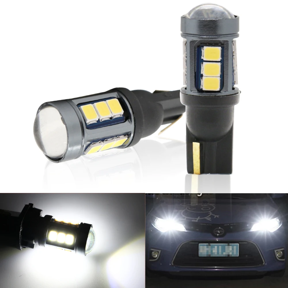 2pcs White W5W LED Lights 12V-30V 168 T10 LED For Car Interior Side Light Parking Lights
2pcs White W5W LED Lights 12V-30V 168 T10 LED For Car Interior Side Light Parking Lights