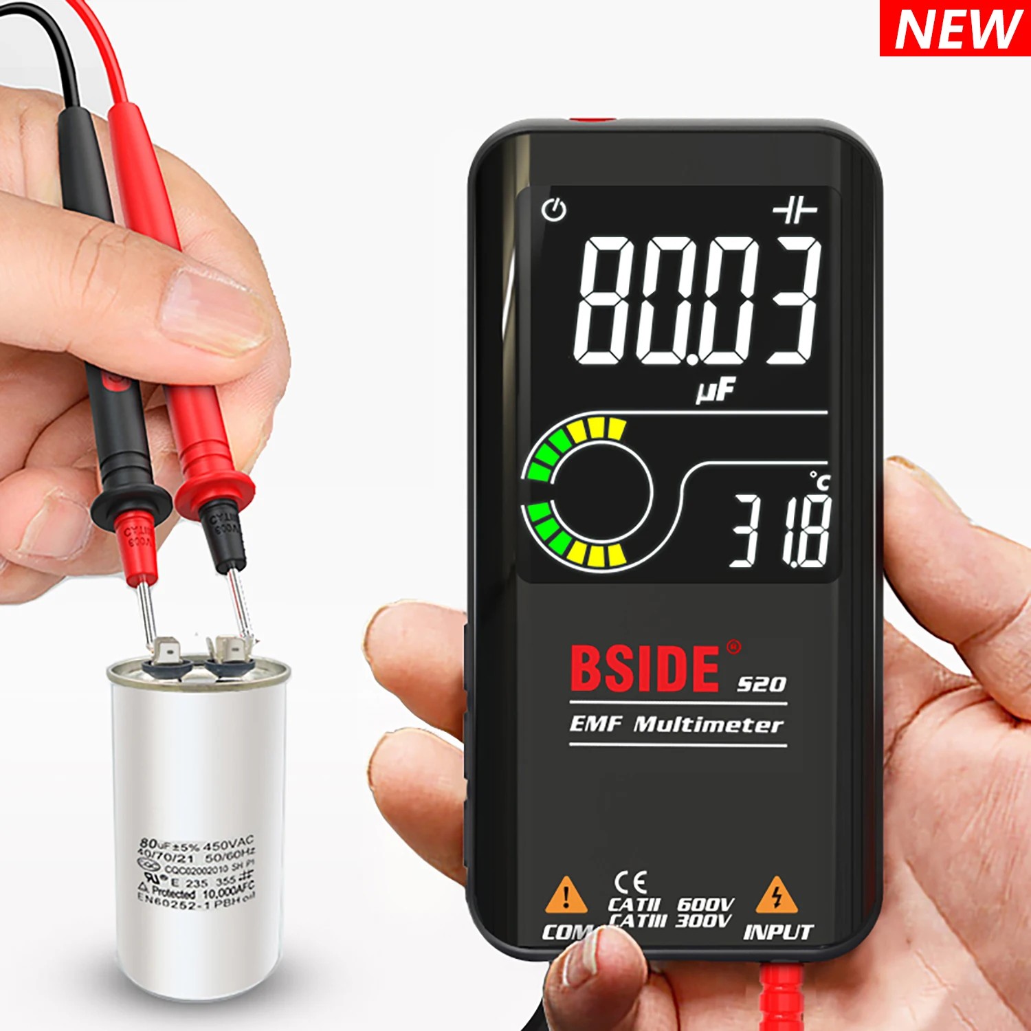 BSIDE Digital Multimeter S10 S11 S20 Profesional multimetro Smart DC AC Voltage Capacitor Ohm Diode NCV Hz EMF Tester Detector
BSIDE Digital Multimeter S10 S11 S20 Profesional multimetro Smart DC AC Voltage Capacitor Ohm Diode NCV Hz EMF Tester Detector