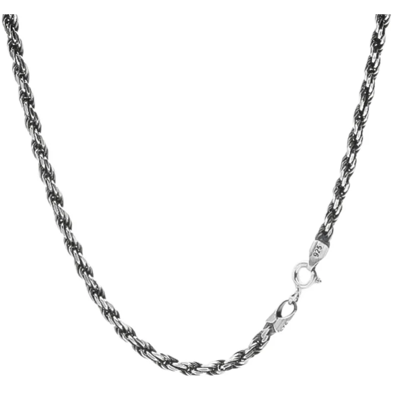 Sterling Silver 925 Necklace Knot Design 2mm 3mm Couple Fashion Comfortable Retro Simple
Sterling Silver 925 Necklace Knot Design 2mm 3mm Couple Fashion Comfortable Retro Simple