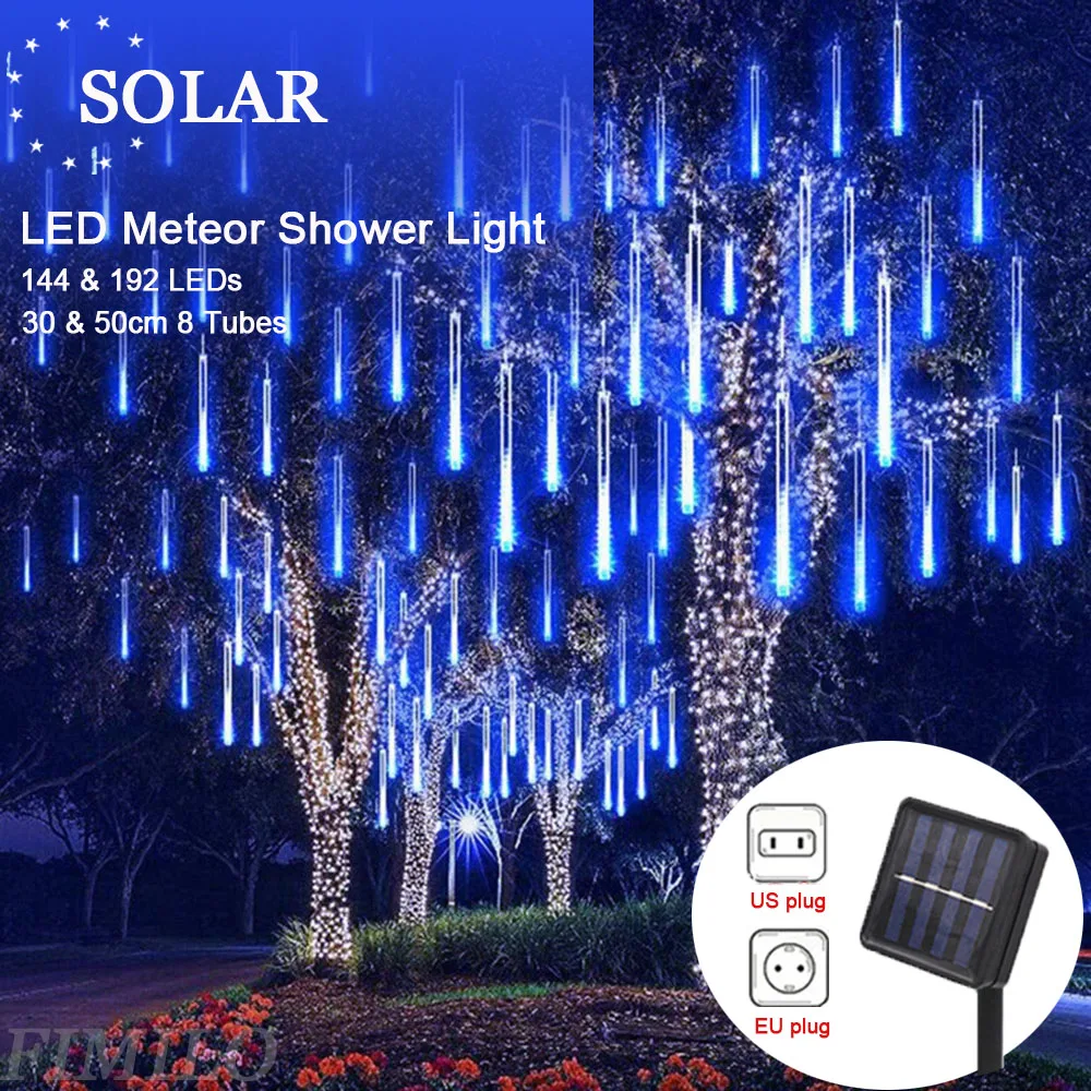 Solar Led Meteor Shower Rain Lights Garden Light Outdoor Waterproof Falling Lights 8 Tubes 192 Leds New Year's Decoration
Solar Led Meteor Shower Rain Lights Garden Light Outdoor Waterproof Falling Lights 8 Tubes 192 Leds New Year's Decoration