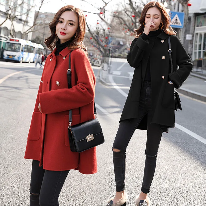 GOOHOJIO 2020 Fashion Female Woolen Coat Autumn Women Pocket Temperament Woolen Ladies Casual Loose Chic Single-breasted Woolen
GOOHOJIO 2020 Fashion Female Woolen Coat Autumn Women Pocket Temperament Woolen Ladies Casual Loose Chic Single-breasted Woolen
