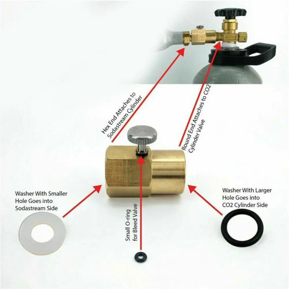 For SodaStream Cylinder Refill Adapter Adaptor Bleed Valve and CGA320 Connector
For SodaStream Cylinder Refill Adapter Adaptor Bleed Valve and CGA320 Connector