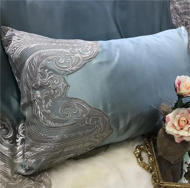 J 5 Luxury Romantic Lace Embroidery 100S Silk Cotton Wedding Bedding Set Duvet Cover Bed sheet Pillowcases 4pcs
J 5 Luxury Romantic Lace Embroidery 100S Silk Cotton Wedding Bedding Set Duvet Cover Bed sheet Pillowcases 4pcs