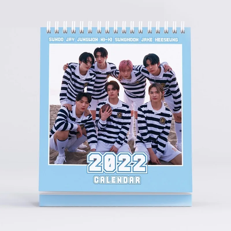 

KPOP 2022 Calendar ENHYPEN SUNOO Park Zongxing JAKE EN Same Paragraph Peripheral Double-sided Printing Desk Calendar