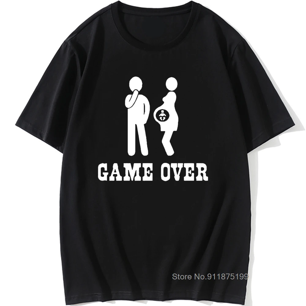 Футболка Game Over Shirt для мужчин топ невесты Одежда Для холостяка смешные футболки