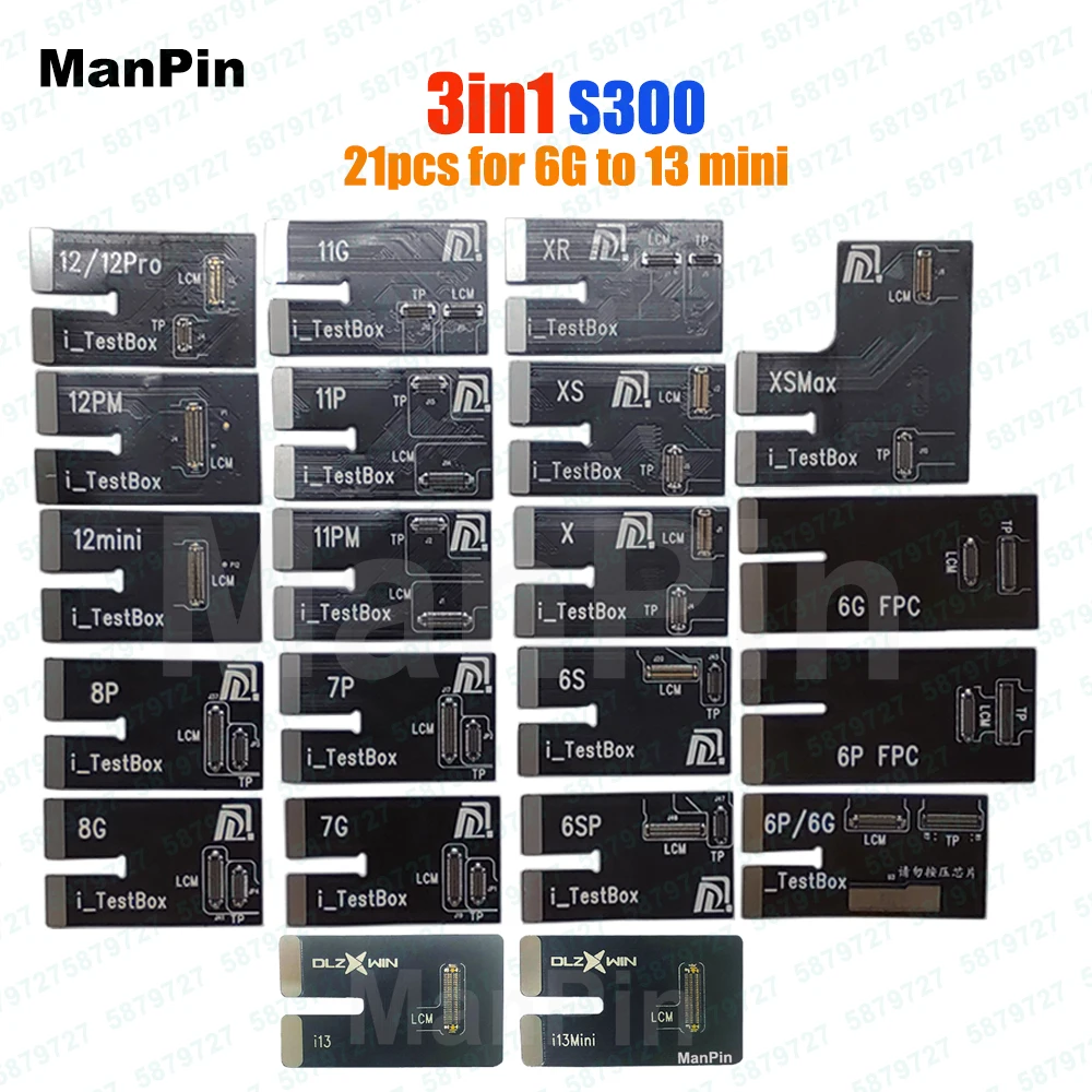 3in1 S300 Screen Tester Flex Cable For iPhone 13 12 Pro MAX Mini 11 XS X 8 7 6S 6G Plus Display True Tone 3D Touch Testing Tools
3in1 S300 Screen Tester Flex Cable For iPhone 13 12 Pro MAX Mini 11 XS X 8 7 6S 6G Plus Display True Tone 3D Touch Testing Tools