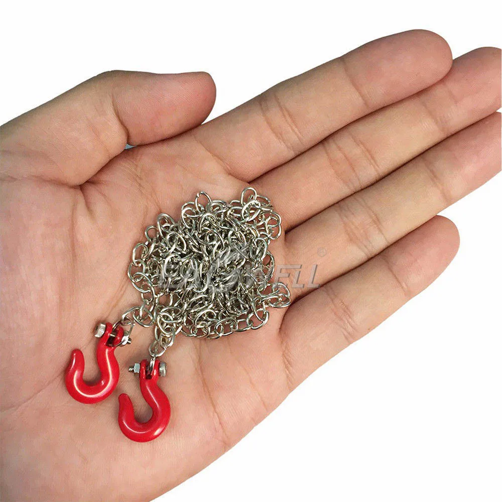RCTOYFUN Red Metal Steel Wire Rope With Hook For 1/10 D90 D110 Axial SCX10 RC car, 1/10 Rock Crawler 
RCTOYFUN Red Metal Steel Wire Rope With Hook For 1/10 D90 D110 Axial SCX10 RC car, 1/10 Rock Crawler