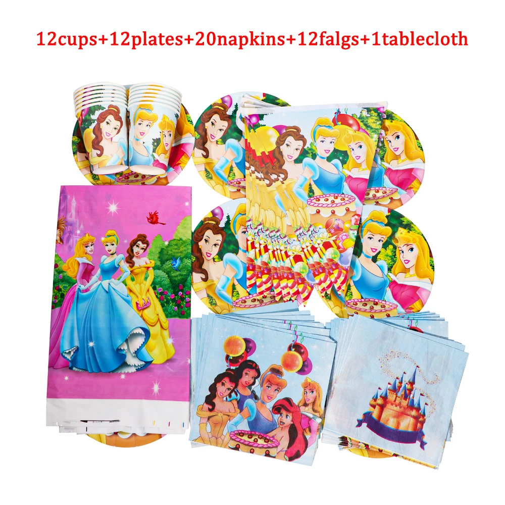 Disney Six Princess Girls Like Birthday Decoration Set Party Disposable Tableware Cup Plate Tablecloth Baby Shower High Quality
Disney Six Princess Girls Like Birthday Decoration Set Party Disposable Tableware Cup Plate Tablecloth Baby Shower High Quality