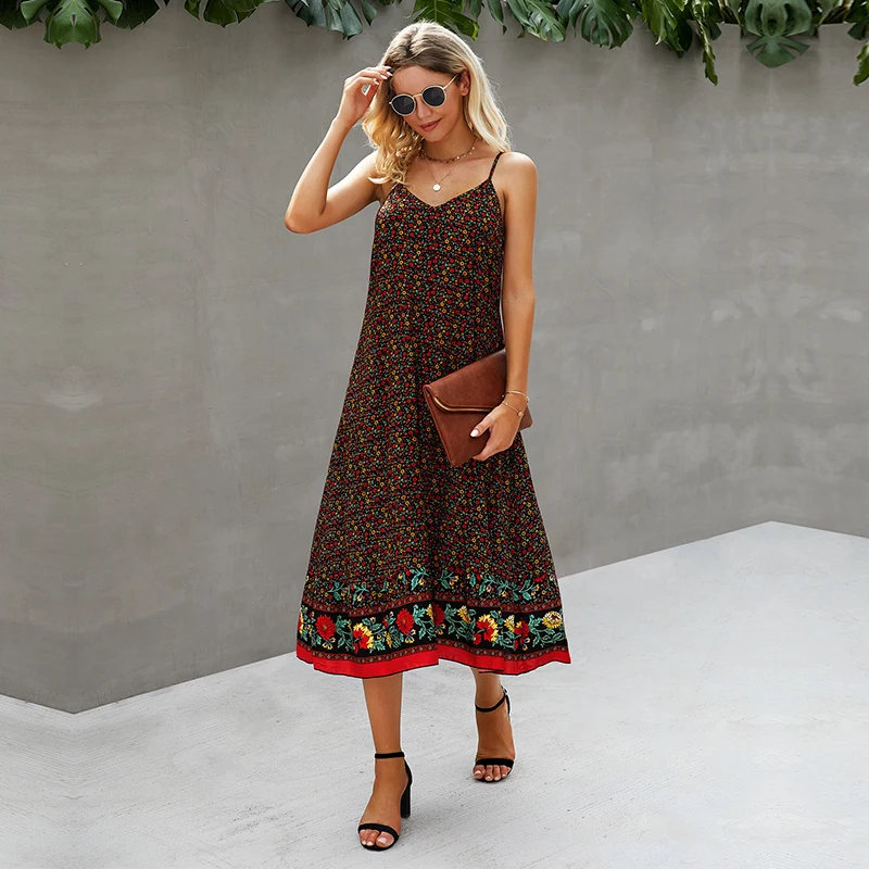 2021 New Spring Summer Spaghetti Strap Floral Dress Women Casual Sleeveless Ladies Fashion Slim Backless Print Long Dresses
2021 New Spring Summer Spaghetti Strap Floral Dress Women Casual Sleeveless Ladies Fashion Slim Backless Print Long Dresses