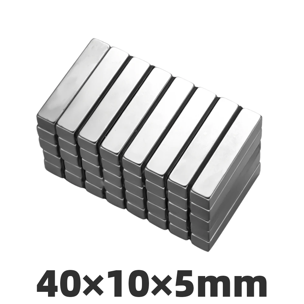 Неодимовые магниты AGMA 5 шт. 40x10x5 мм N35 супермощный блок мощный магнит 40*10*5