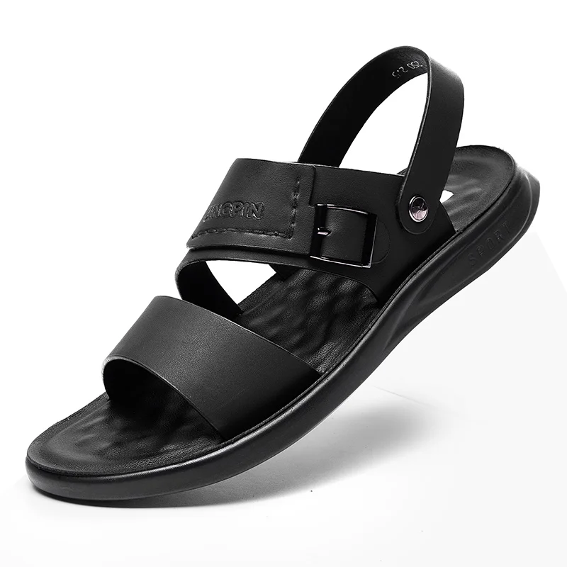 Sandals Men's Leather New Year And Summer New Dual-Use Men's Slippers Casual Soft Leather Soft-Soled Beach Shoes
Sandals Men's Leather New Year And Summer New Dual-Use Men's Slippers Casual Soft Leather Soft-Soled Beach Shoes