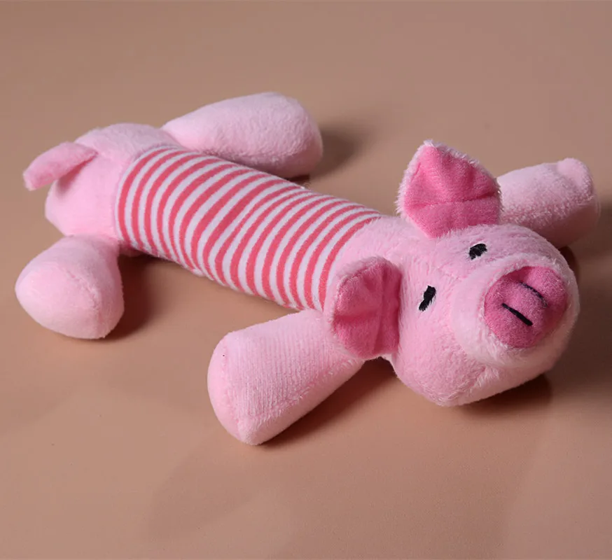 Жевательная пищалка для щенков плюшевые игрушки со звуком утка Свинка и слон