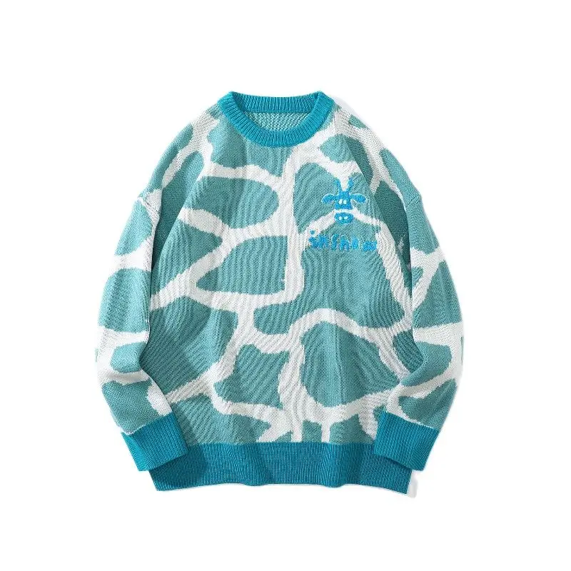2021 New Arrival Animal Pattern Jacquard Stylish Men Blue Knitted Sweater Casual Women Pullover Korean Fashion Clothing Sueter
2021 New Arrival Animal Pattern Jacquard Stylish Men Blue Knitted Sweater Casual Women Pullover Korean Fashion Clothing Sueter