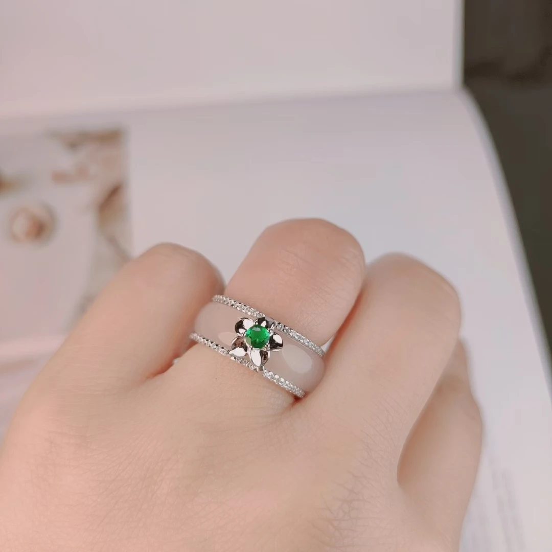 Koraba Women's 925 Sterling Silver Natural White Jade Band Ring for Women Jewelry Wedding Bands Classic
Koraba Women's 925 Sterling Silver Natural White Jade Band Ring for Women Jewelry Wedding Bands Classic