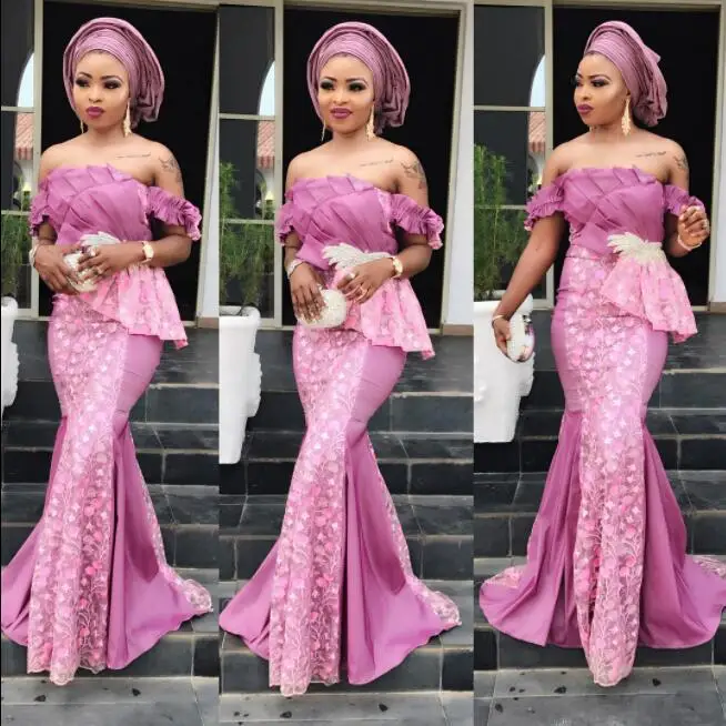 Сиреневое платье Aso Ebi из Южной Африки, вечернее платье с юбкой-годе и открытыми плечами, кружевное вечернее платье для выпускного вечера из ...
Сиреневое платье Aso Ebi из Южной Африки, вечернее платье с юбкой-годе и открытыми плечами, кружевное вечернее платье для выпускного вечера из ...