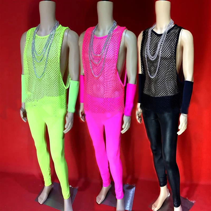 Fluorescent Color Net Vest Leggings Set Nightclub Bar Dj Festival Clothing Stage Performance Dance Costume Rave Outfit XS2586
Fluorescent Color Net Vest Leggings Set Nightclub Bar Dj Festival Clothing Stage Performance Dance Costume Rave Outfit XS2586